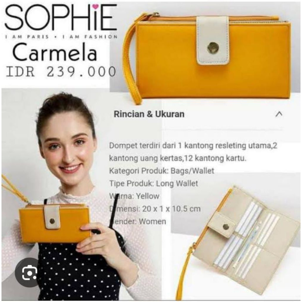Carmela Wallet Sophie Paris/Promo Dompet Sophie Paris