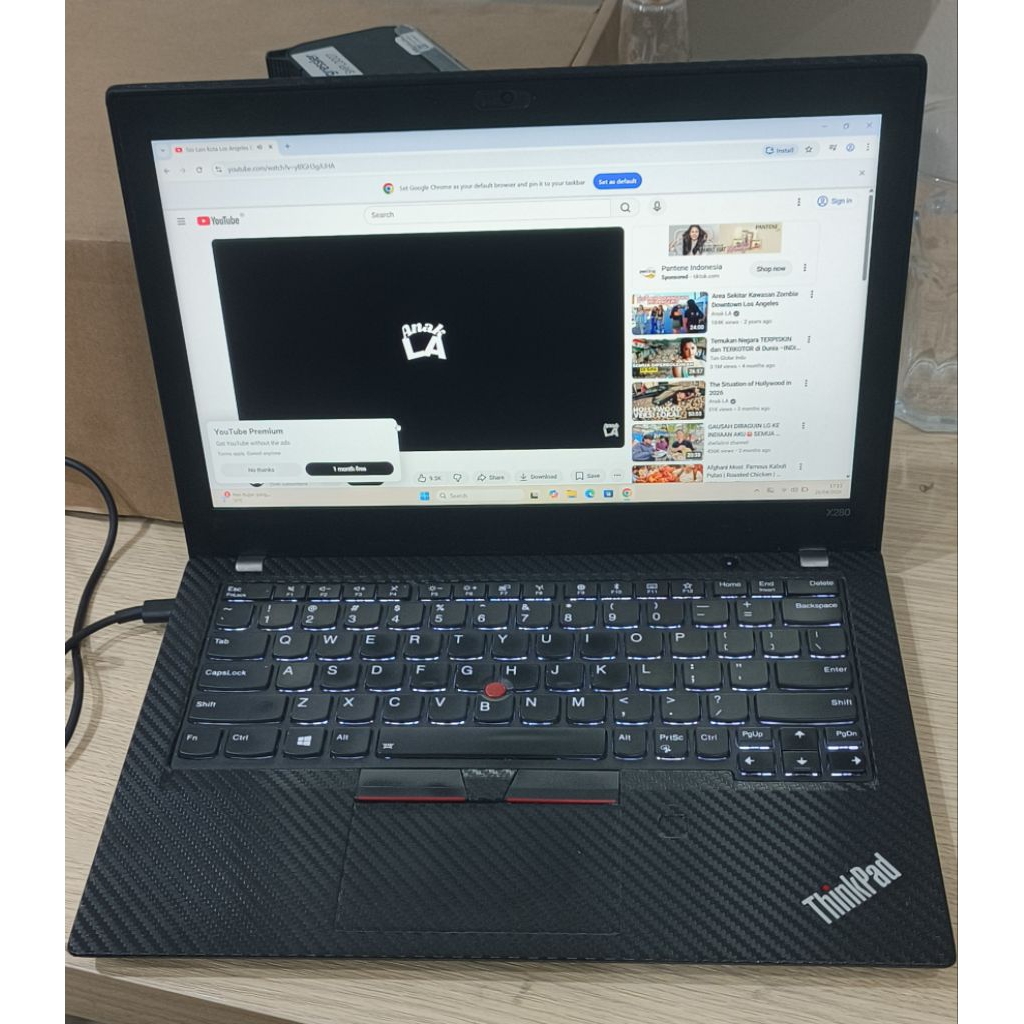 thinkpad x280 touchscreen i7 gen 8 ram 16 gb ssd nvme 256