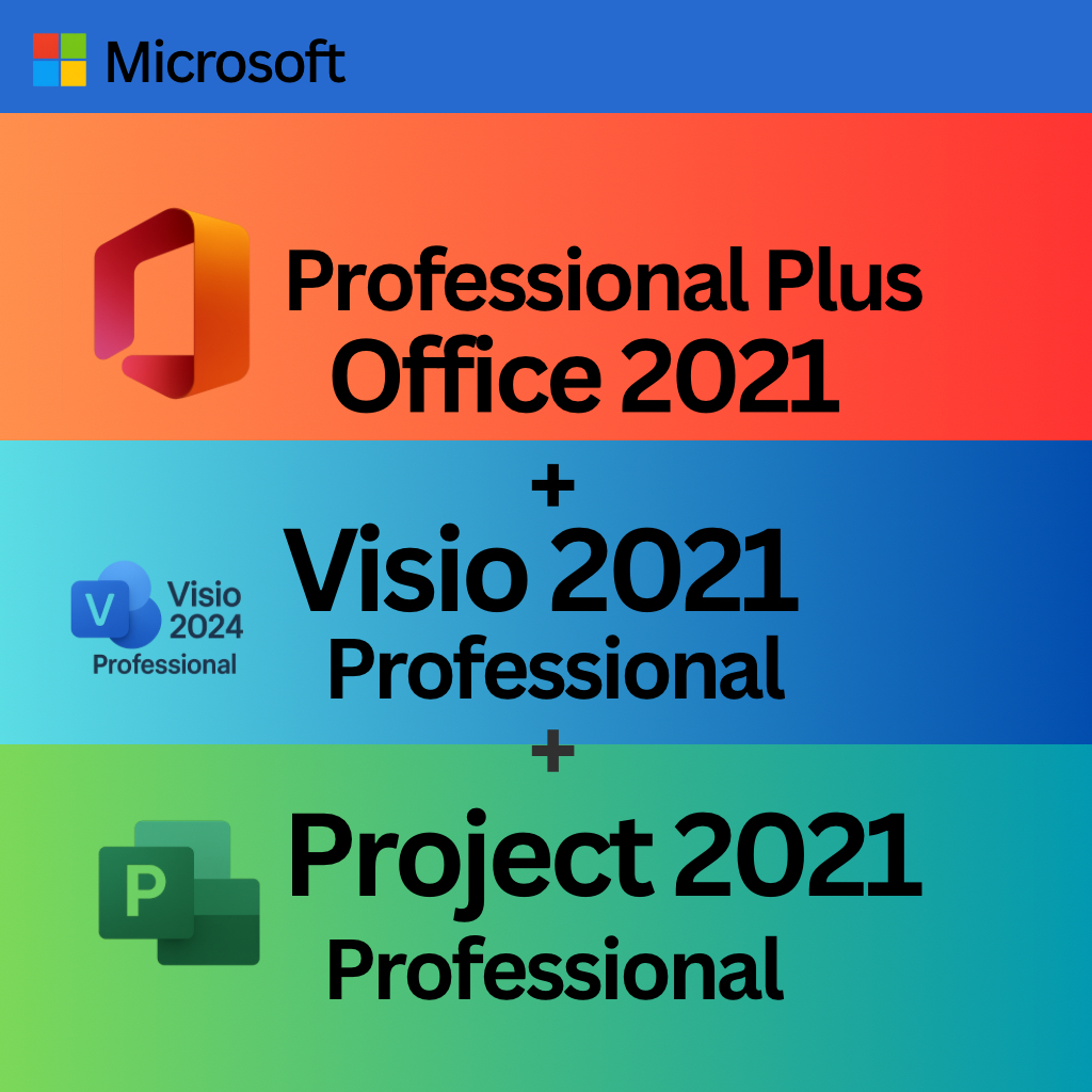 MICROSOFT OFFICE PRO PLUS - MICROSOFT PROJECT - MICROSOFT VISIO