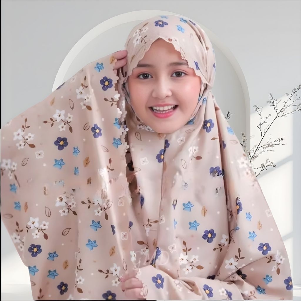 Mukena Anak Perempuan Katun Mikro Motif Premium | Mukena Anak Anak Umur 9 12 TahunPerempuan Katun Mi