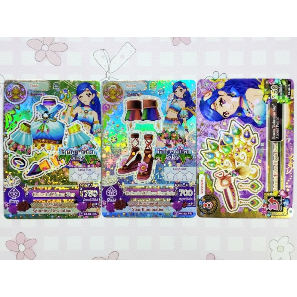 Kartu Aikatsu Premium Oriental Libra Coord Sora Kazesawa Bohemian Sky Original tanpa bottoms
