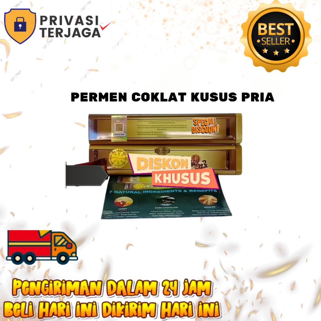 Permen kemasan kaleng Selow.co permen coklat khusus pria