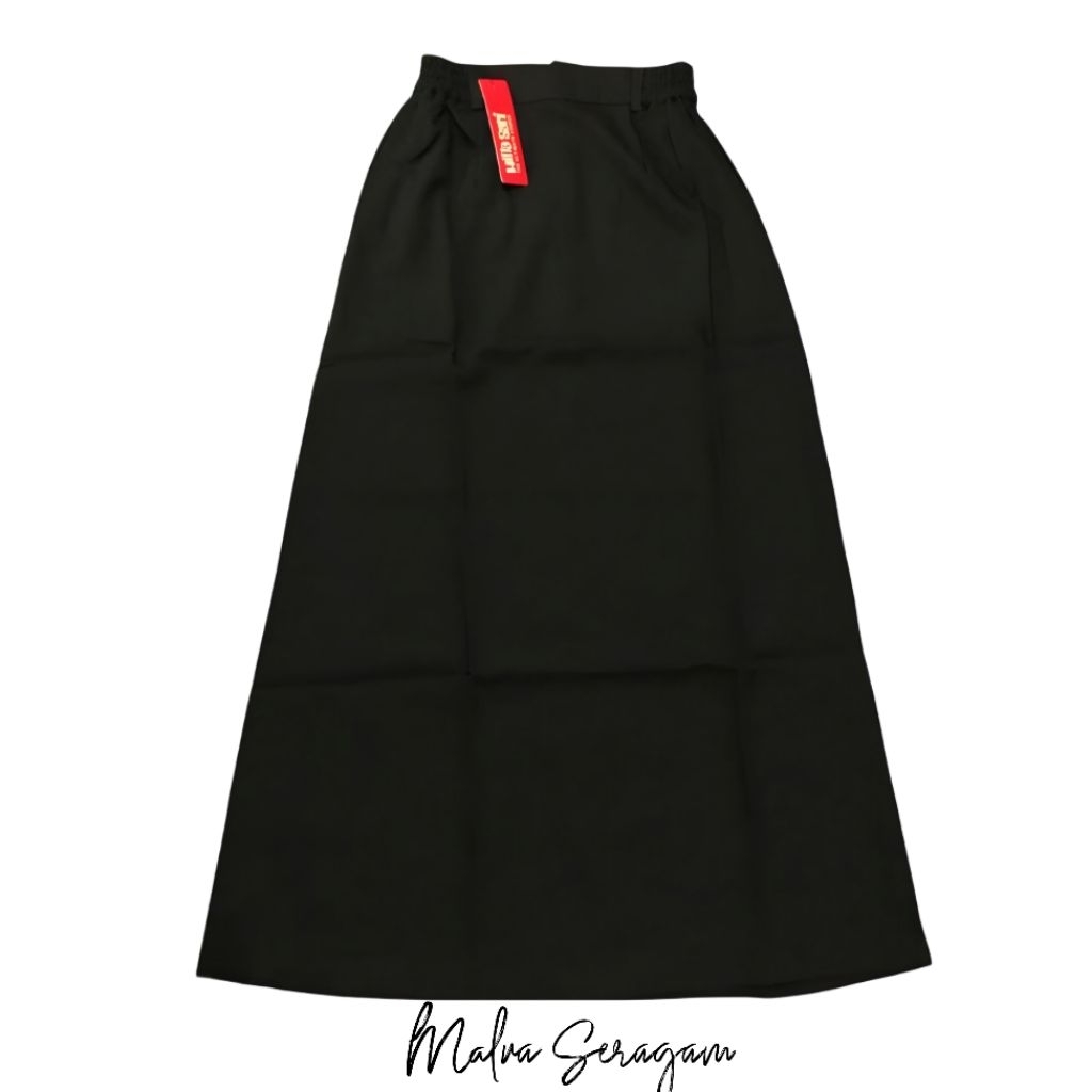 Rok Bahan/Rok Kerja/Rok Span model A Panjang Hitam — Merk Hilasari