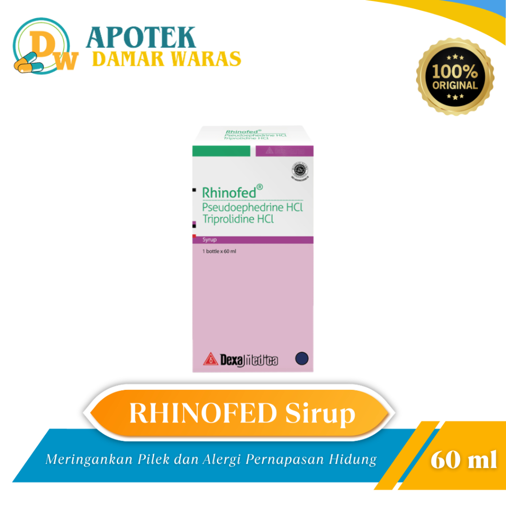 RHINOFED Sirup 60 ML / Untuk Pilek Dan Alergi Anak dan Dewasa
