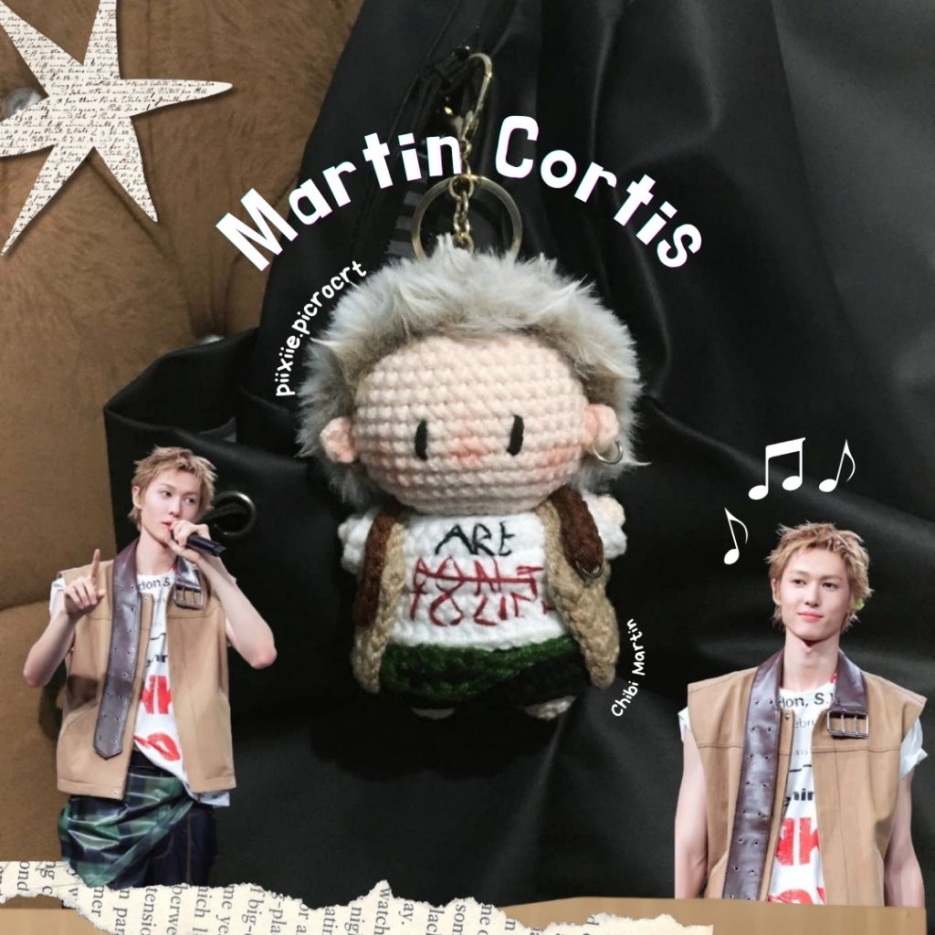 Martin Cortis Crochet Doll KeyChain | Chibi Martin Cortis | Gantungan Tas Rajut Martin Cortis | Amig
