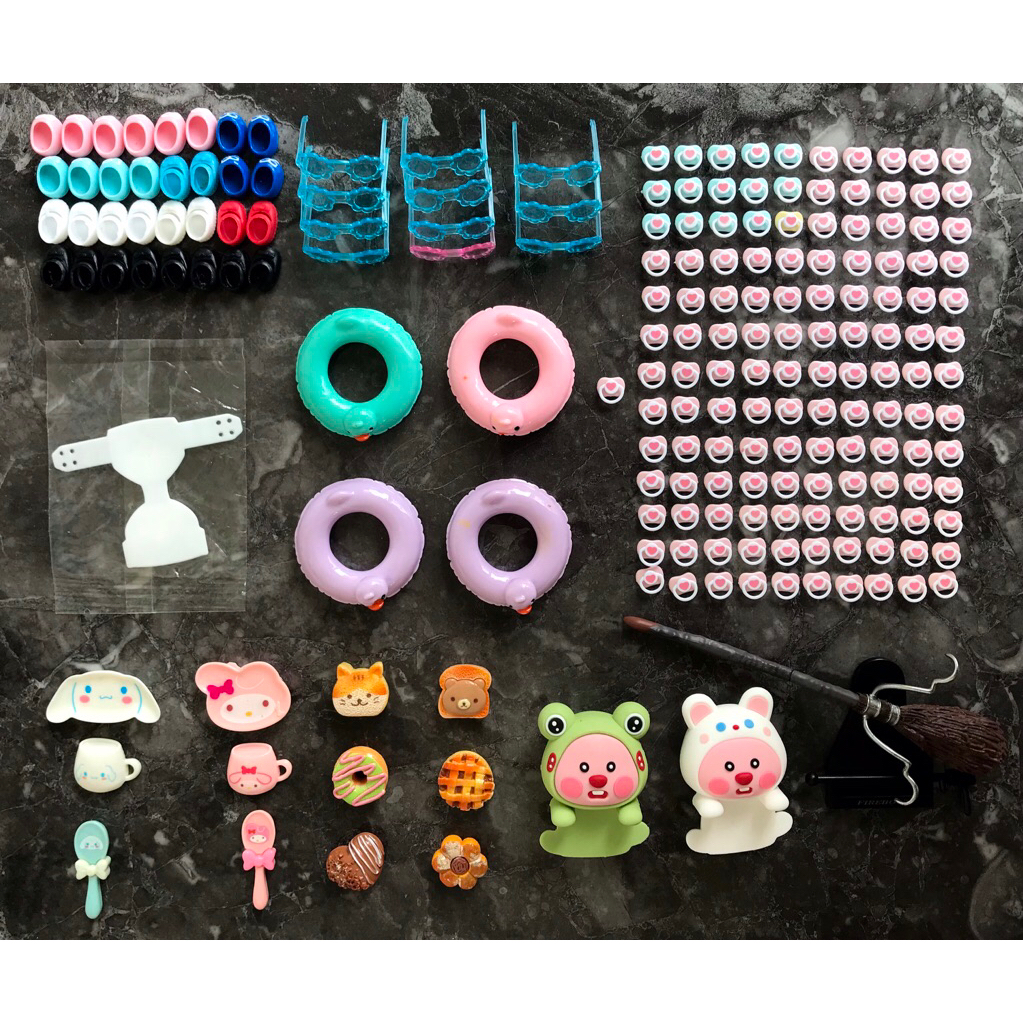 TRINKETS PRINTILAN FIGURE PELAMPUNG BEBEK DUCK FLOAT MPENG PACIFIER SEPATU SHOES PITA KACAMATA FLOWE
