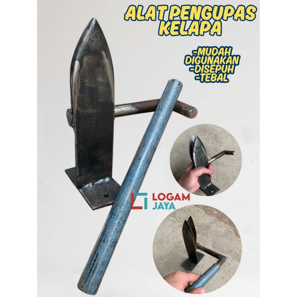 Alat Kupas Kelapa Tajam & Kuat | Slumbat Sulak Praktis Mudah Digunakan | Pengupas Kulit Kelapa Luar 