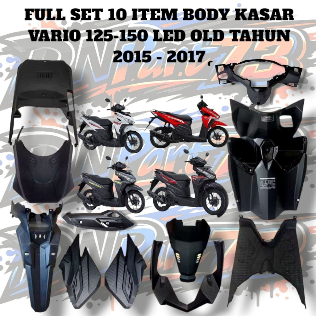 SATUAN ECERAN TERMURAH / Cover Body Motor Vario Full Body Kasar Vario 125-150 Led Lama 2015 2016 201