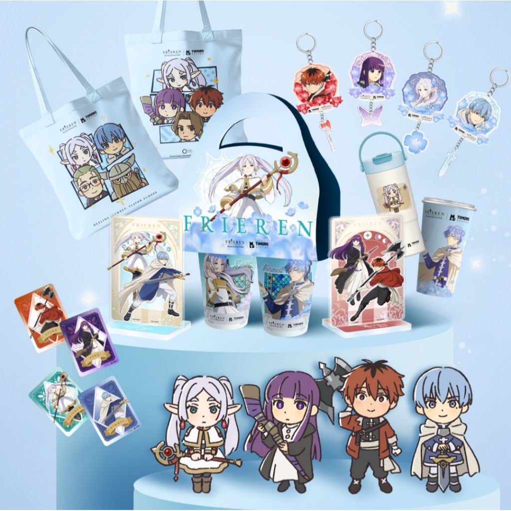 TOMORO COFFEE X FRIEREN MERCHANDISE OFFICIAL MERCH HIMMEL STARK FERN ORIGINAL ANIME GIFT JEPANG PHOT