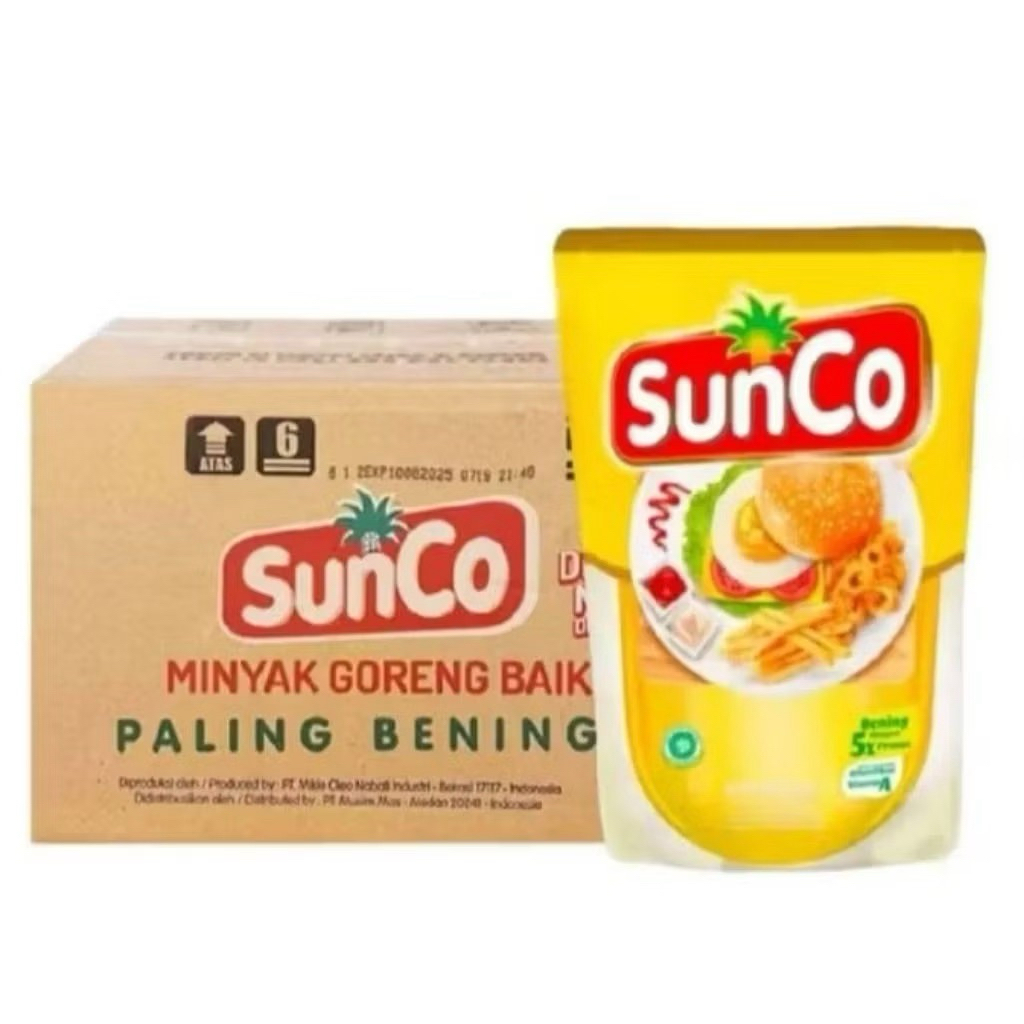 SUNCO 1 Dus Minyak Goreng 2 Liter Isi 6 Botol