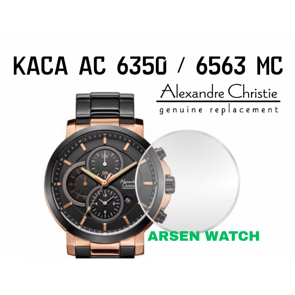 (original) kaca jam tangan alexandre christie 6350 6563 mc pria / kaca ac 6350 pria / kaca ac 6563 p