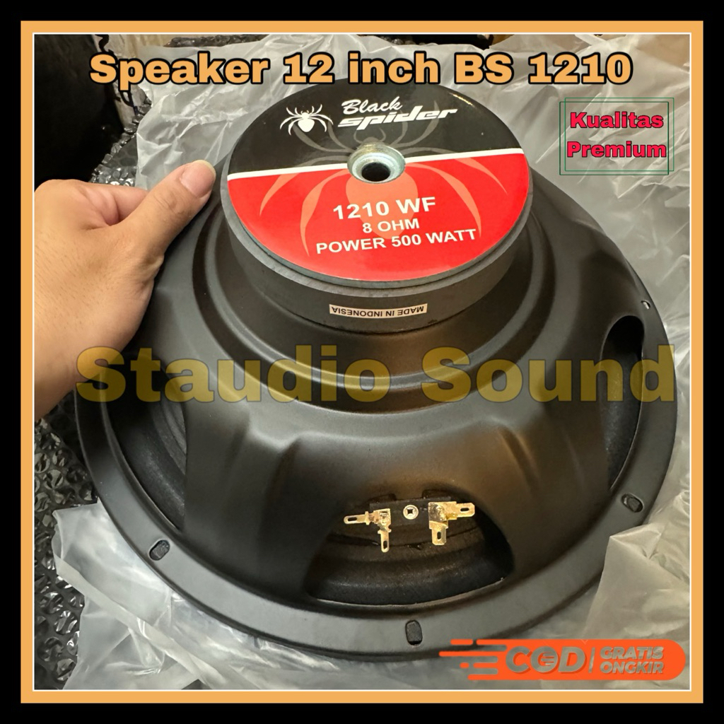 Speaker Black Spider 12 inch BS 1210 Blackspider 1210 Woofer