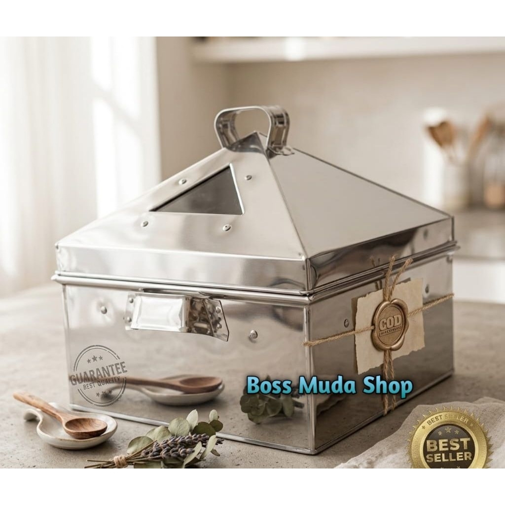 Panci pengukus kue kotak bahan stainless / klakat kukusan kue
