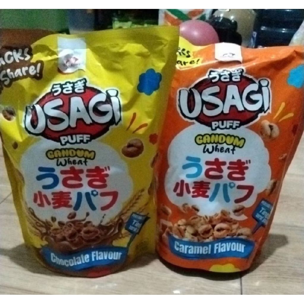 Usagi puff caramel/coklat sharepack isi 8 renyak gurih