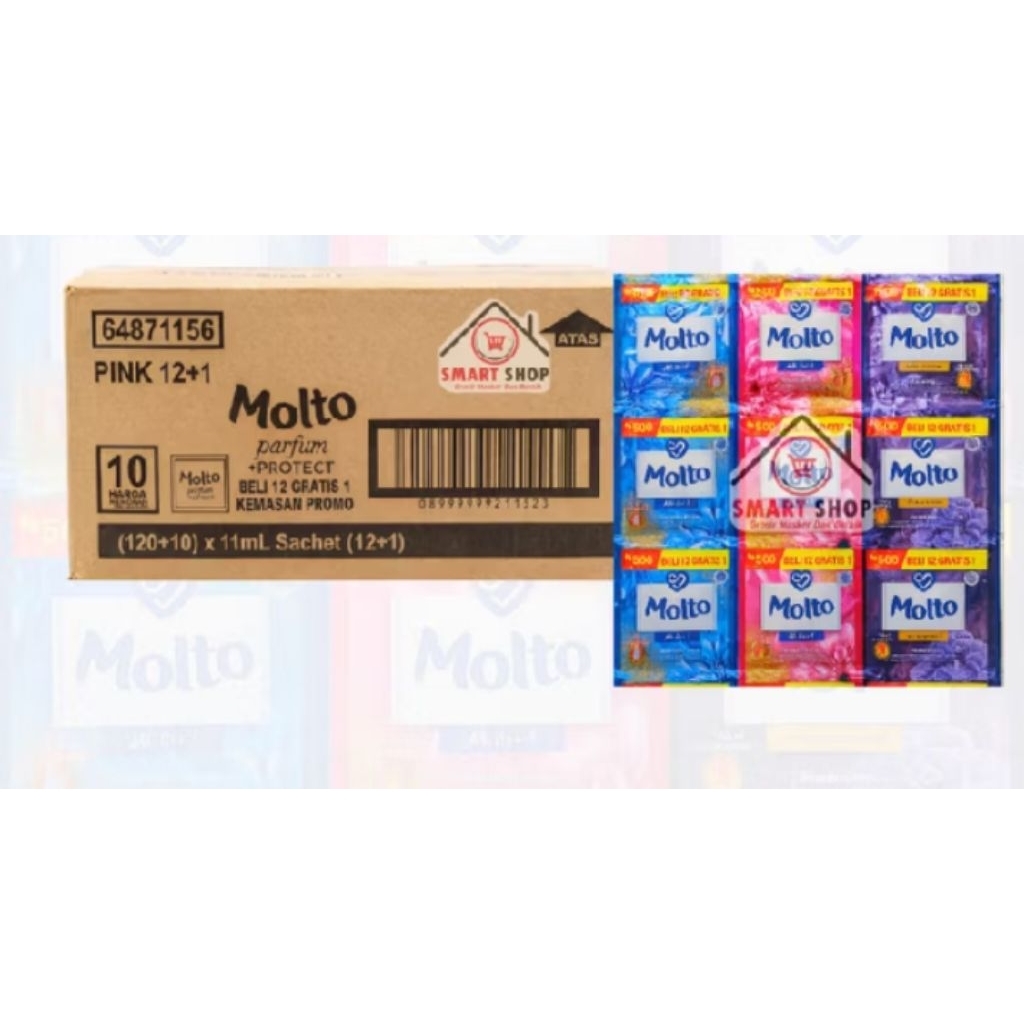 Molto Pewangi Pakaian Sachet 1 Dus 130 pcs 11ml