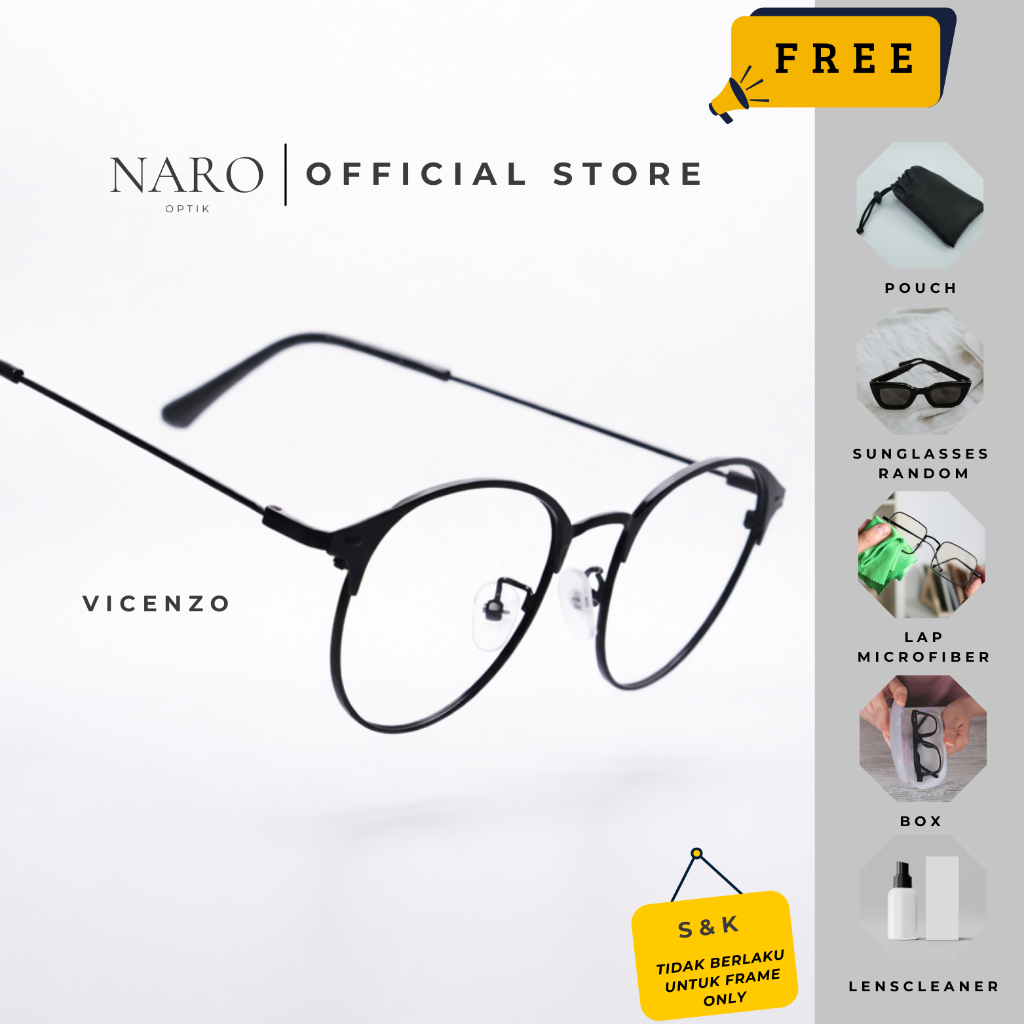 NARO Frame Kacamata Vincenzo Pria Wanita