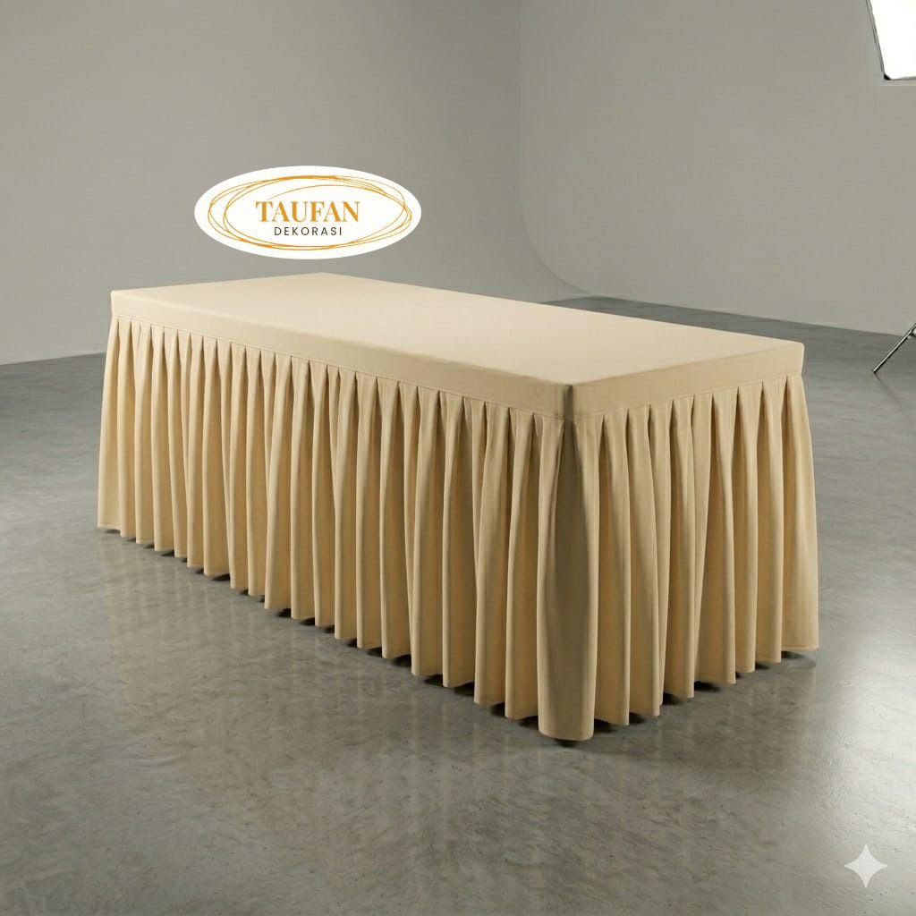 Taplak Meja Rempel Untuk Catering/Cover Meja Prasmanan#200 X 60 X 75CM