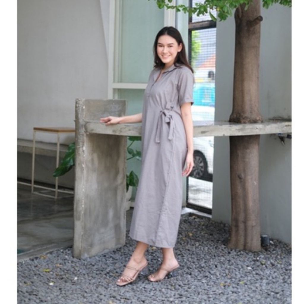 RANA DRESS - FLOTTILICIOUS / Dress Wanita / Gamis Muslim / Baju Casual / Linen Cantik / Pakaian Hija