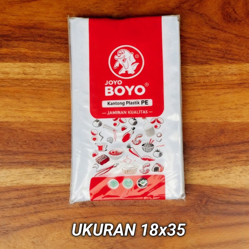 Plastik PE joyo boyo ukuran 18x35 (muat 2kg)