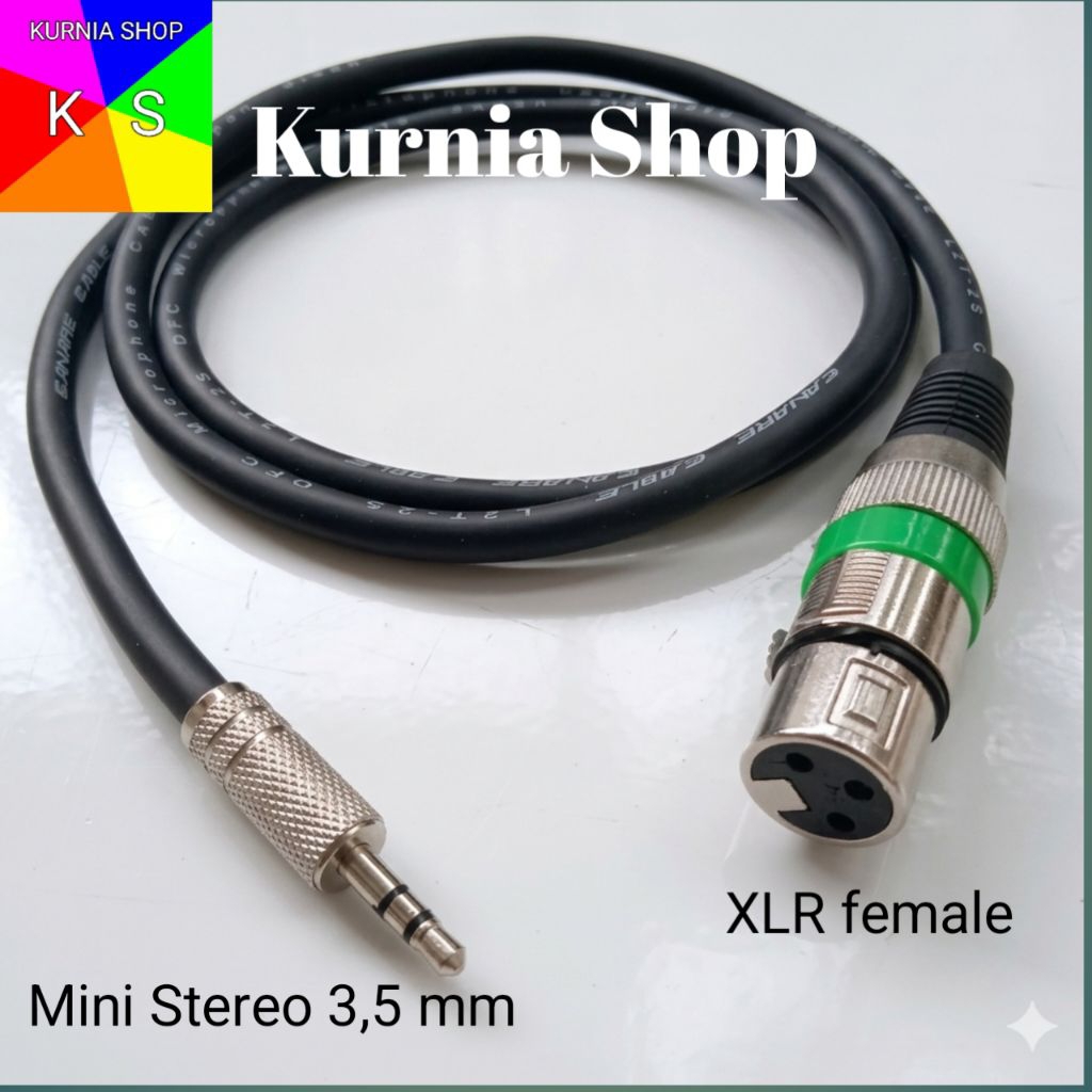 Kabel jack mini stereo 3,5 mm to jack XLR female