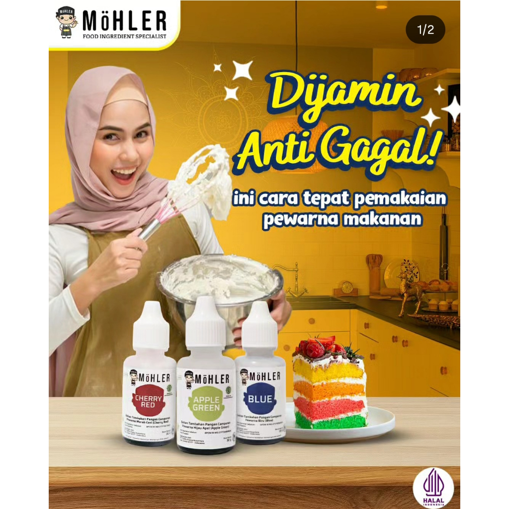 MOHLER Coloring 30 gram varian MIX - Pewarna Mohler