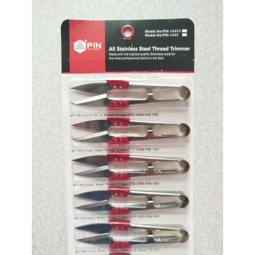 Gunting Benang PIN 1433A Stainless Steel - Gunting Cekris / Cekrek Buang Benang Tajam & Anti Karat
