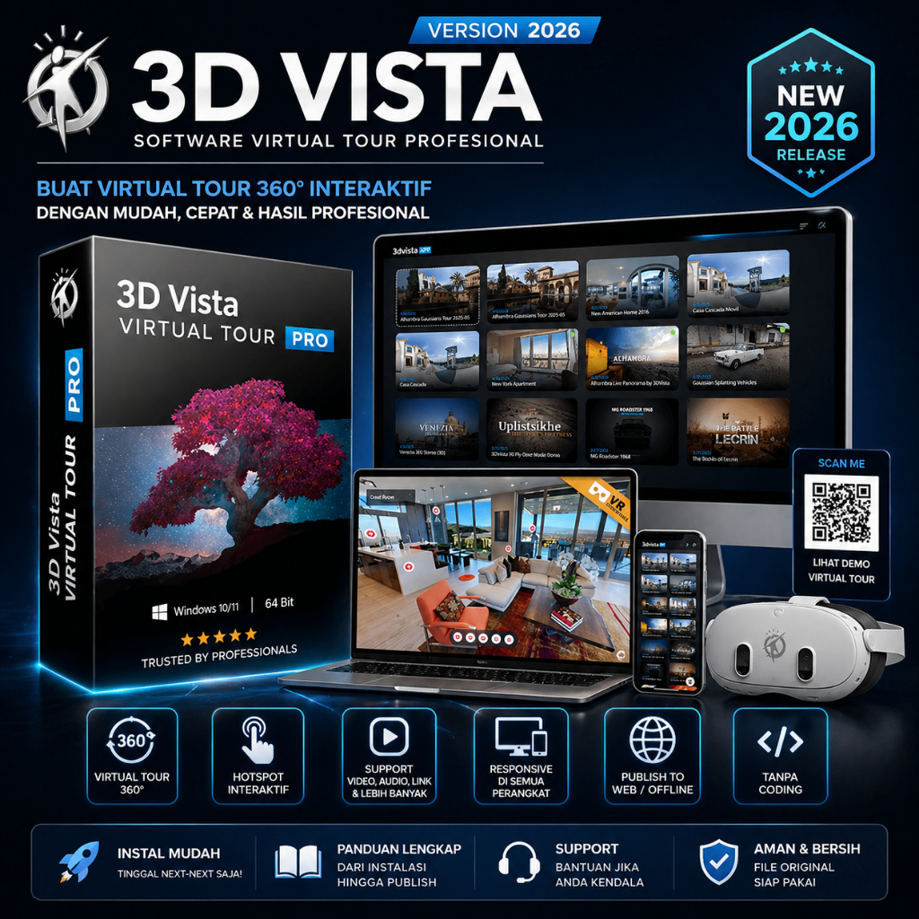 Software 3D Vista 2026 Full Version WIN & MAC READY – Software Virtual Tour Profesional