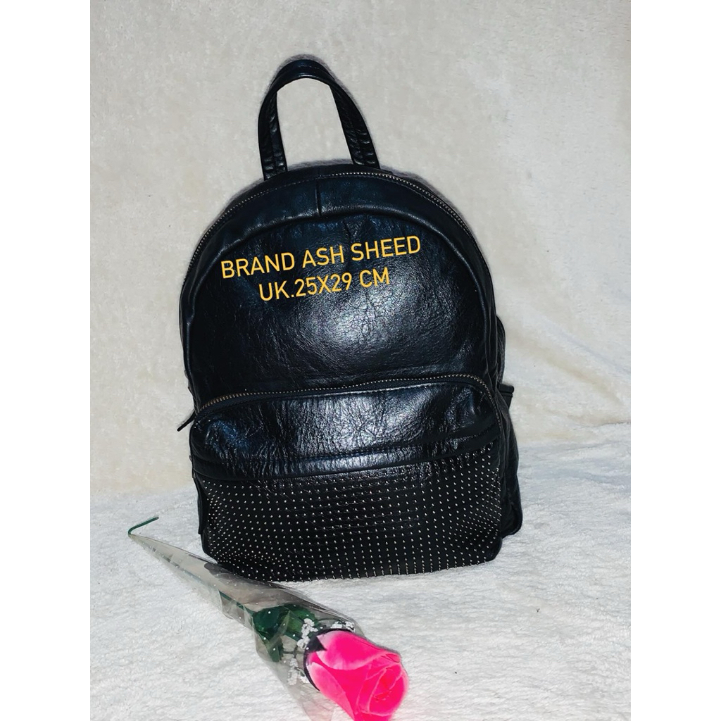 Brand Ash Sheed Preloved Ransel kulit wanita