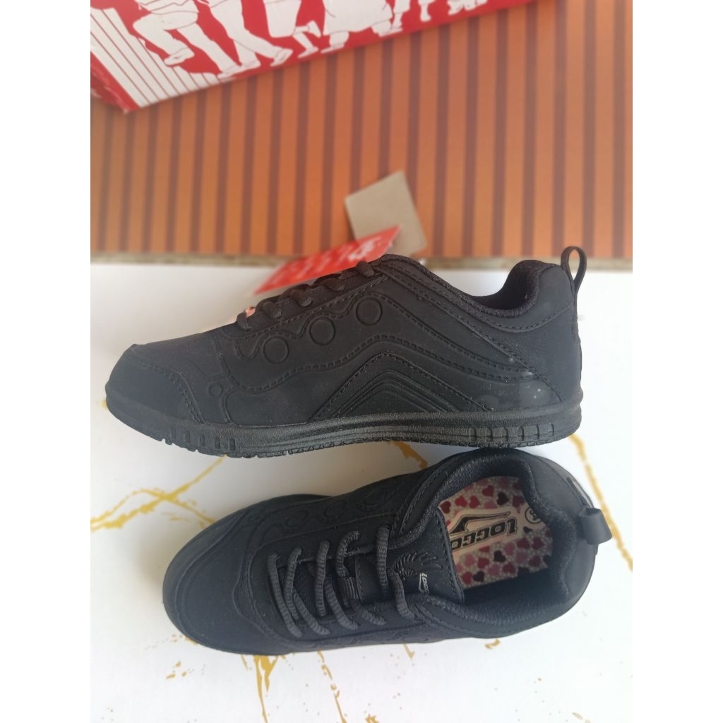 sepatu sekolah anak loggo / sepatu hitam original by loggo