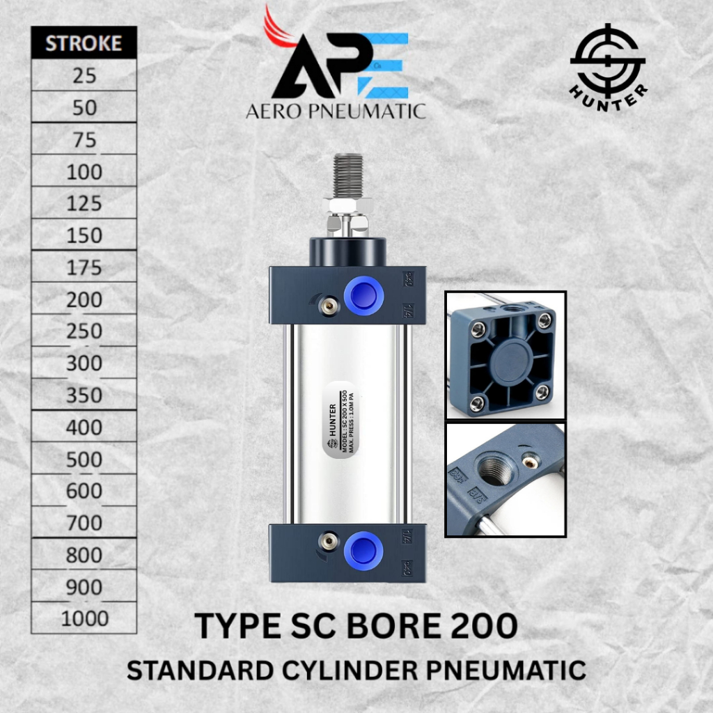 STANDARD CYLINDER PNEUMATIC SC200 / SC-200 / SC 200