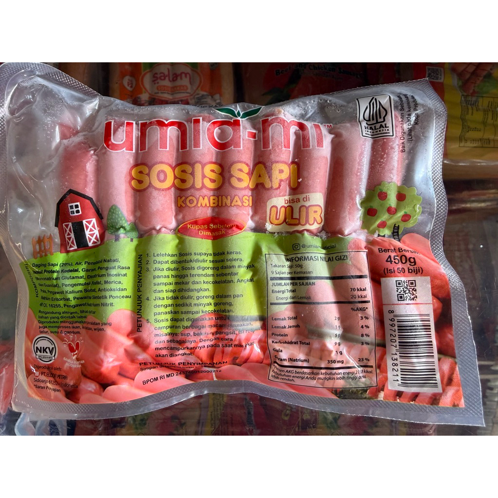 Umiami Sosis Sapi Ulir isi 50
