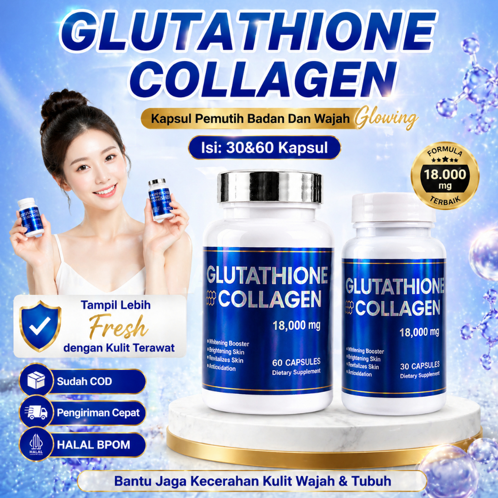 Glutathione Collagen Kapsul Pemutih Badan Wajah Glowing