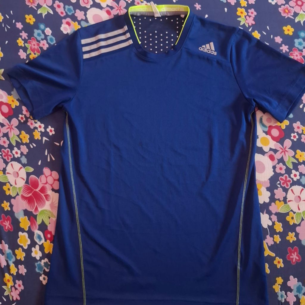 Kaos T-shirt Adidas Biru Donker Original Bekas Preloved Second