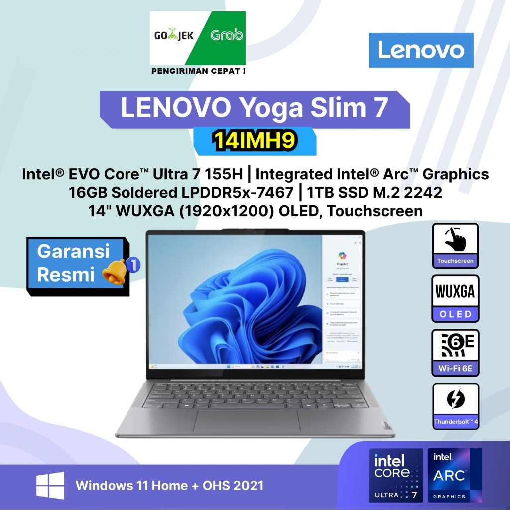 LENOVO YOGA SLIM 7 14 TOUCH ULTRA 7 155H 16GB 1TB W11+OHS 14.0WUXGA