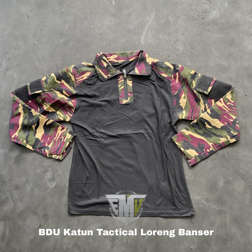 Kaos BDU Katun Tactical Loreng Banser