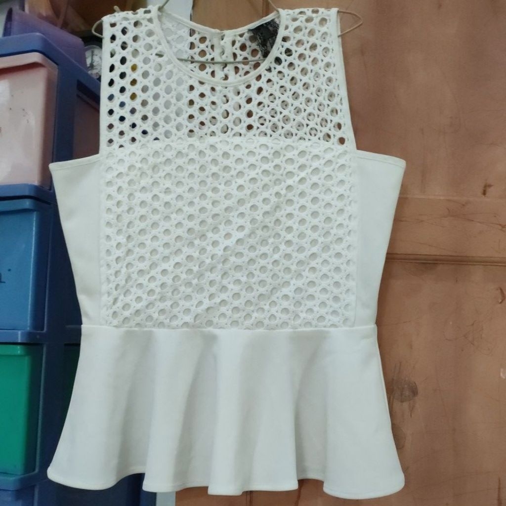 baju atasan wanita preloved jaring jaring cakep