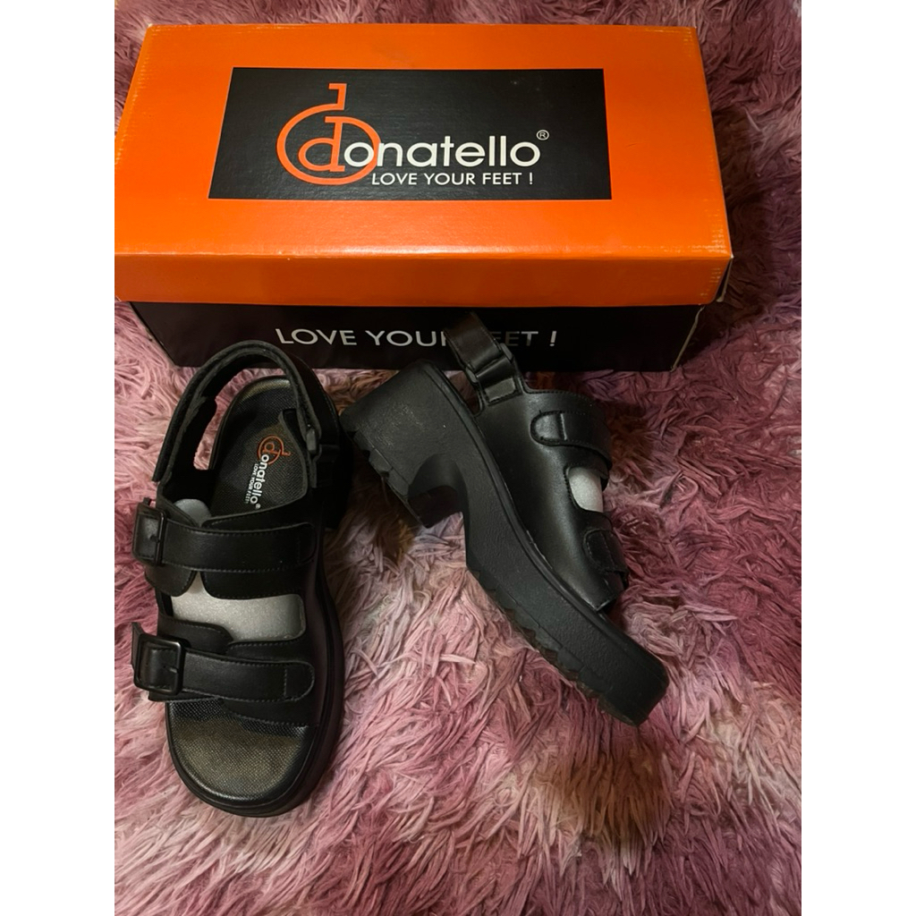 sandal sepatu black donatello