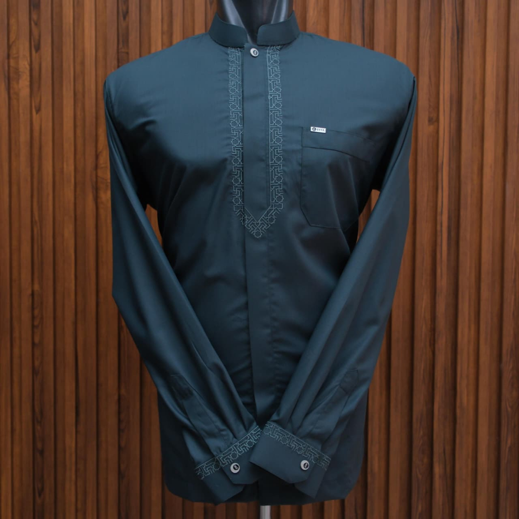 BAJU KOKO PRIA SYFA RAHMAN KHUSUS HITAM BAHAN E-COLLING