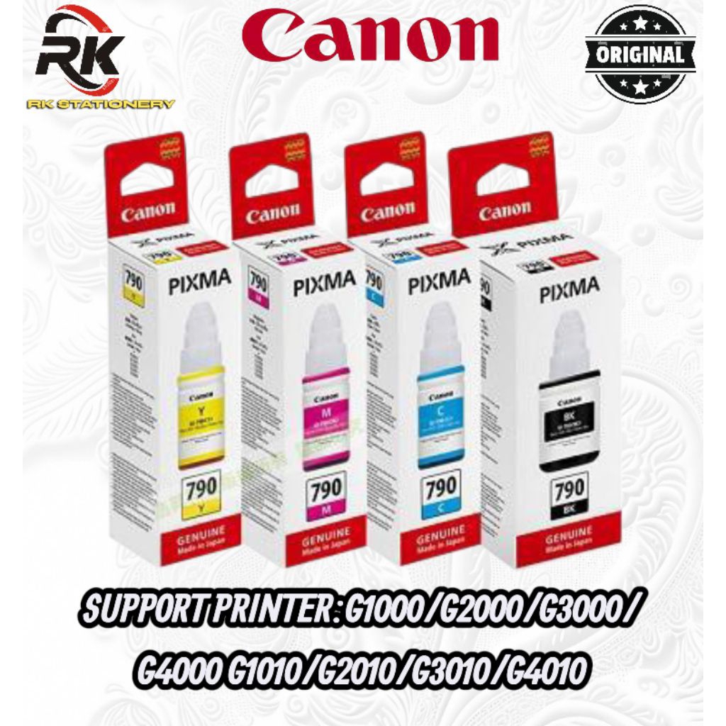 1 SET TINTA CANON PIXMA 790 ORIGINAL FOR PRINTER:G1010 G2010 G3010