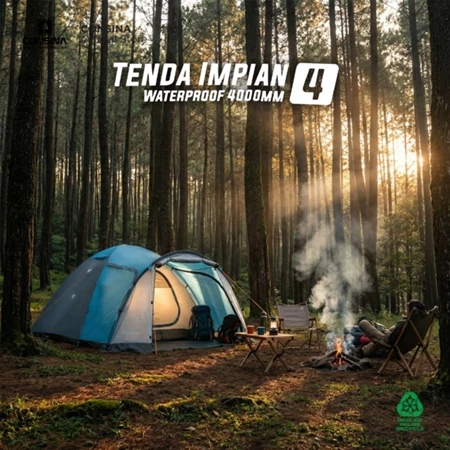 Tenda Dome Gunung Camping  Consina Impian 4P Outdoor  Kapasitas 3-4 Orang