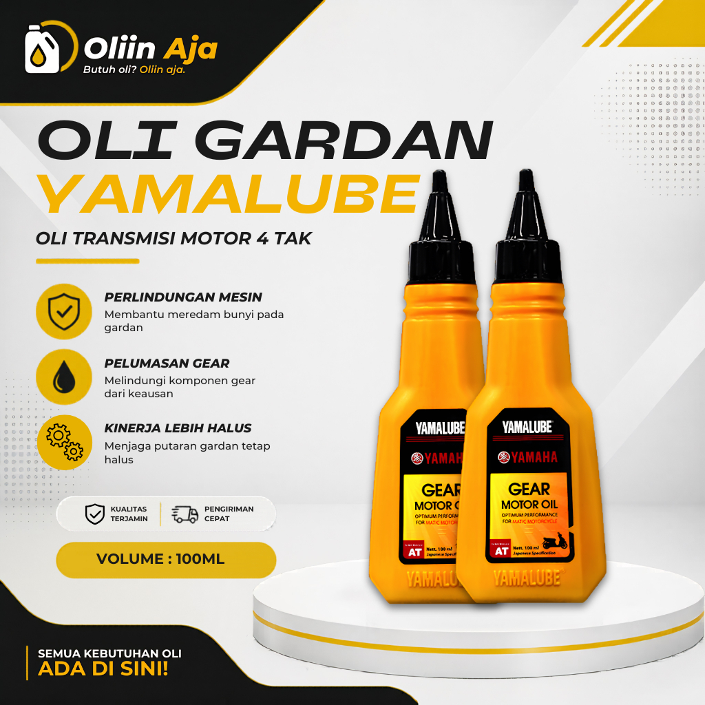 Oliin Aja | Paket 2 Botol Oli Gardan Yamalube 100ml Original | Oli Gardan Motor Matic Yamaha Mio Fin