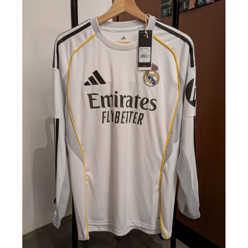 Real Madrid 2025/26 Home Long Sleeve Jersey (Replica Version)