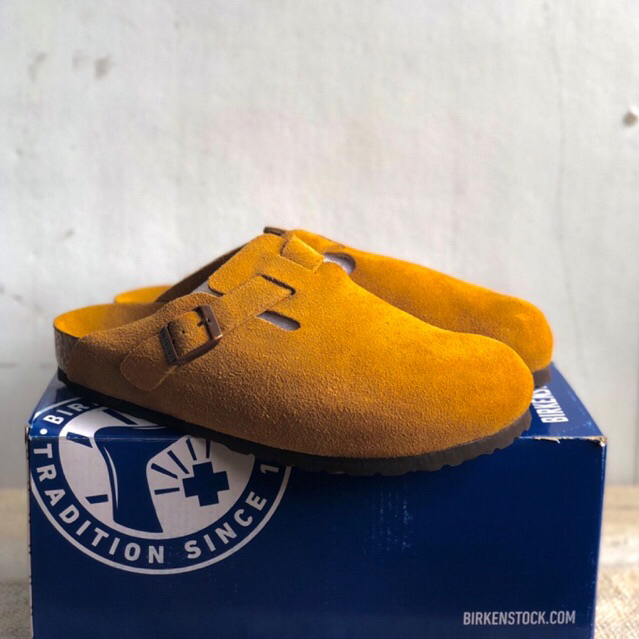 Sandal Clogs Birkenstock Boston Mink Suede Original