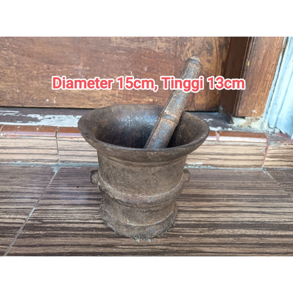 Lumpang Besi Diameter 15cm plus alu