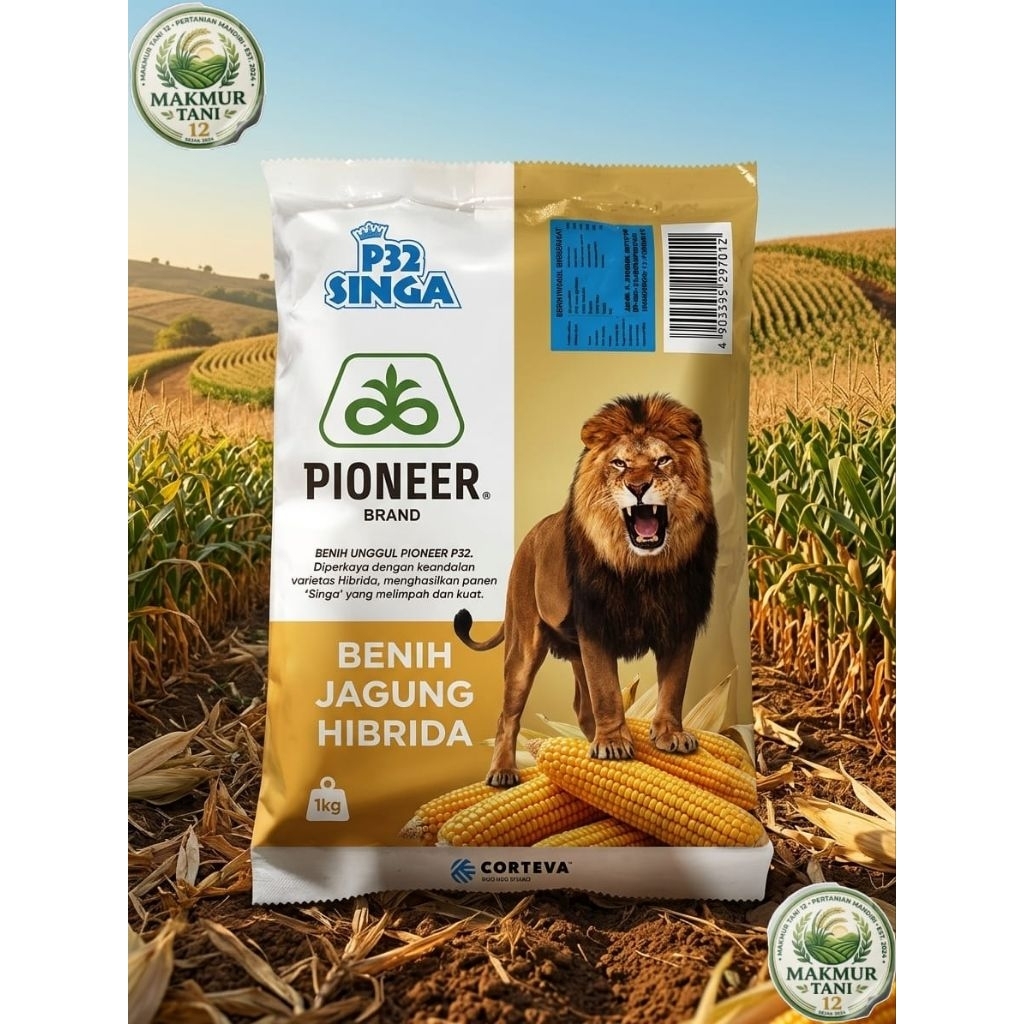 (PAKET COMBO PIONEER P32SINGA 5kg) Benih Jagung Hibrida Pioneer P32 SINGA 100%ORRIGINAL