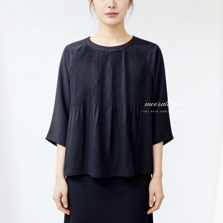DELMON CLASSY PLEATS LOOSE BLOUSE KOREAN STYLE READY BKK BANGKOK PREMIUM COLLECTIONS