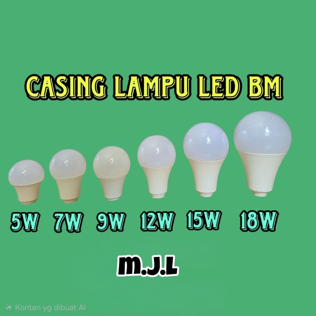 casing lampu led bm 5,7,9,12,15,18w