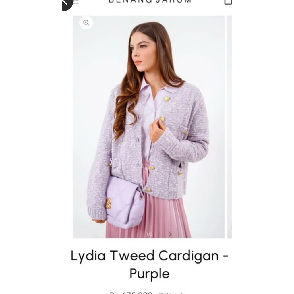 Benang Jarum Lydia Tweed Cardigan