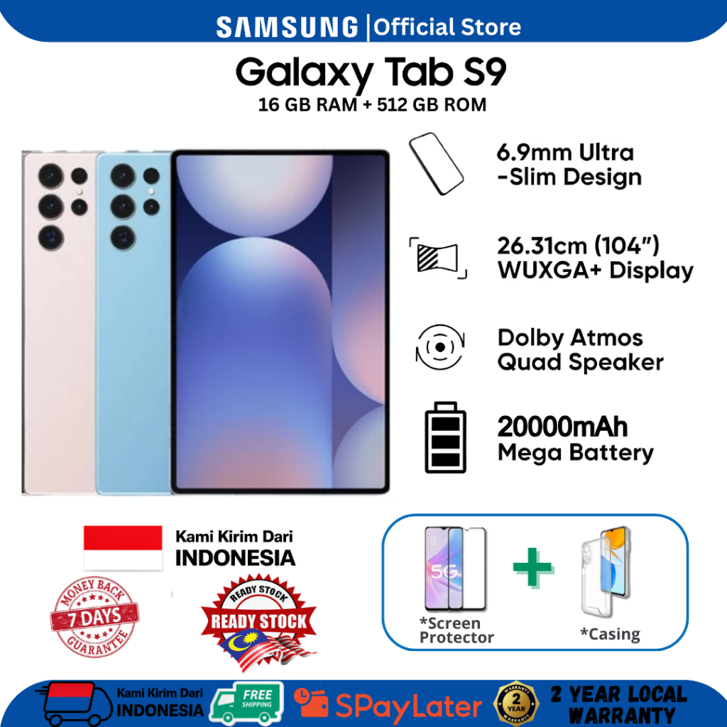 Samsung Galaxy S9 Tab 11 Inch | 5G/4G LTE | 12GB RAM 512GB ROM | Dual SIM | Android Tablet | New Sto