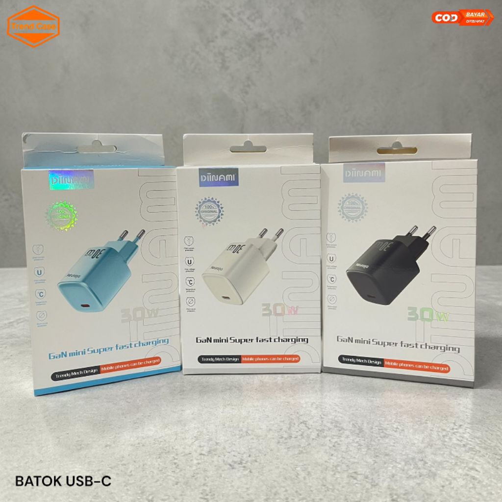 BATOK KEPALA CHARGER | DIINAMI | GAN MINI - 30W | 61129
